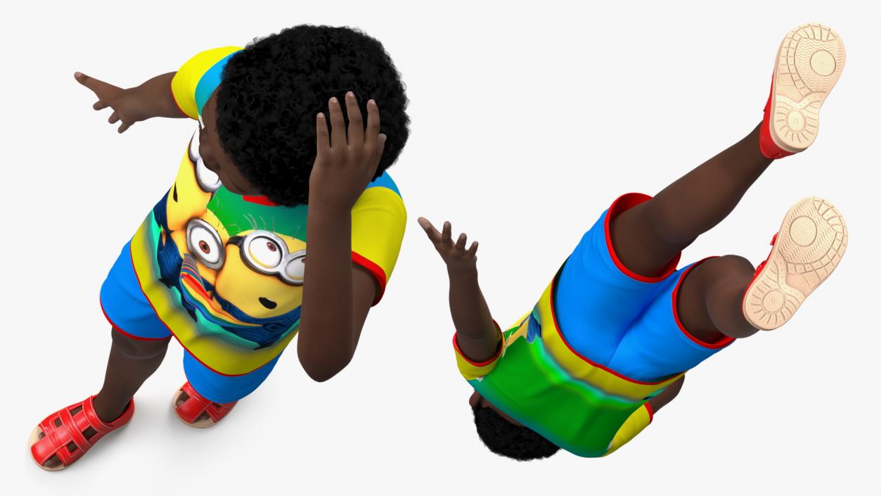 3D model Black Child Boy