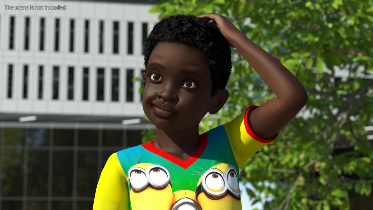 3D model Black Child Boy