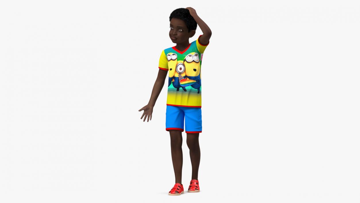 3D model Black Child Boy