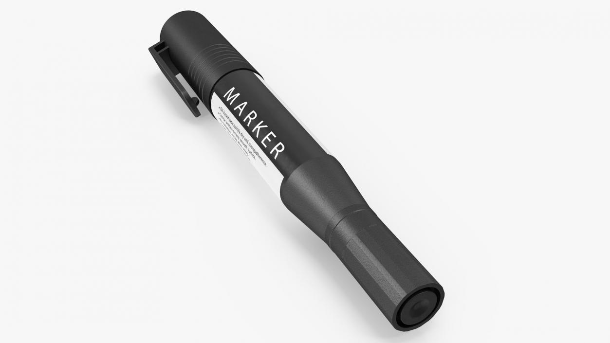 3D model Double-Ended Marker Black