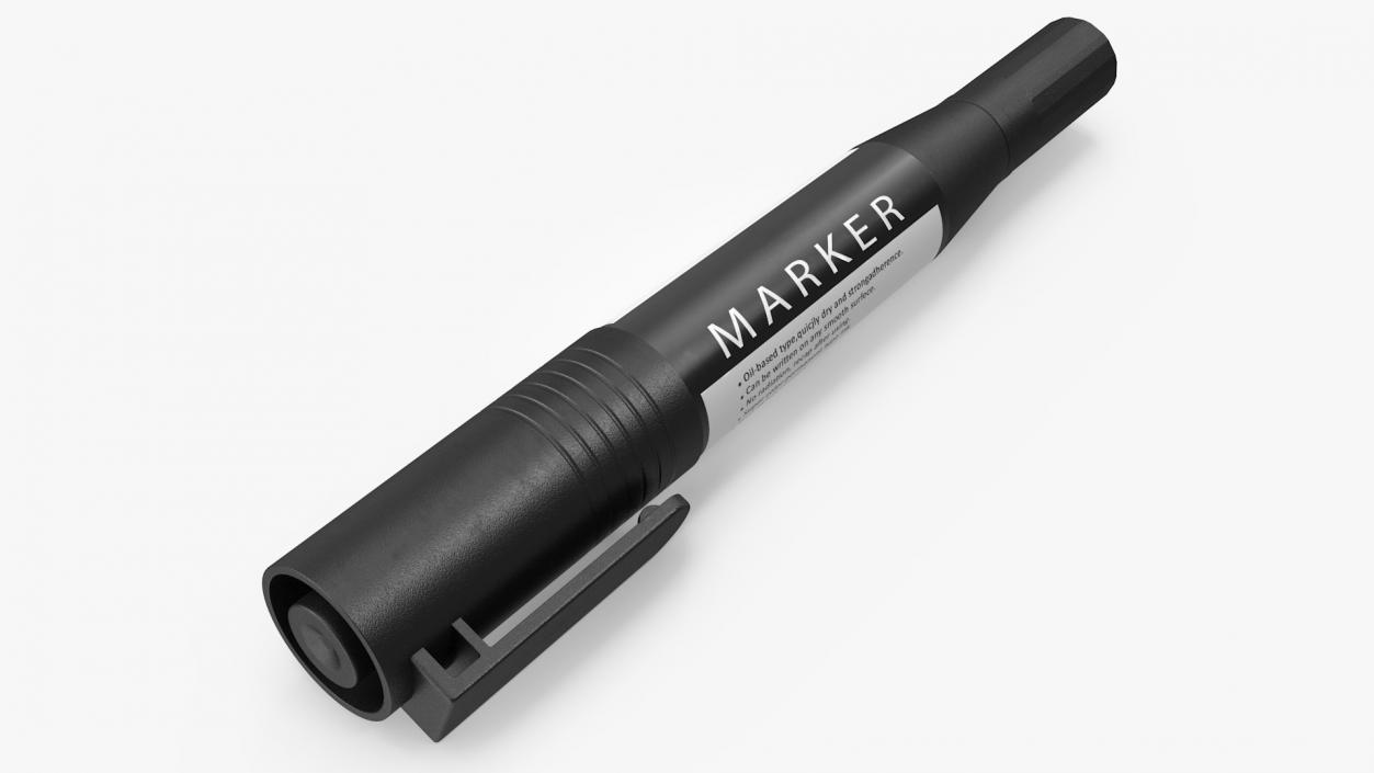 3D model Double-Ended Marker Black