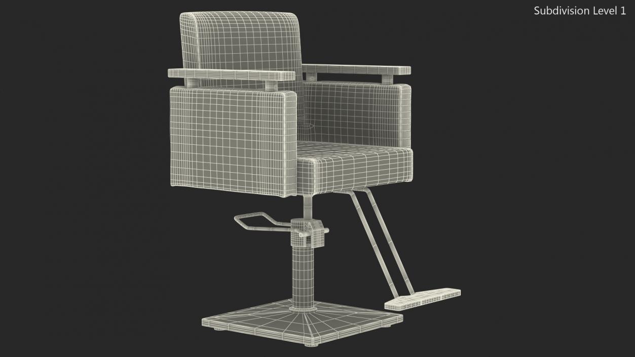 Beauty Salon Chair Red 3D