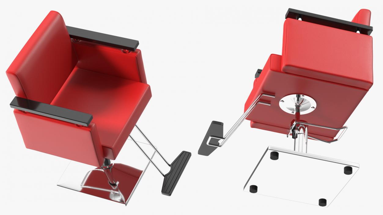 Beauty Salon Chair Red 3D