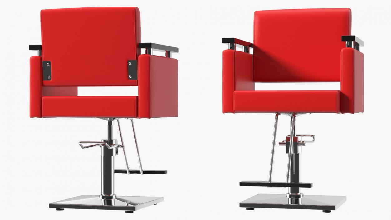 Beauty Salon Chair Red 3D