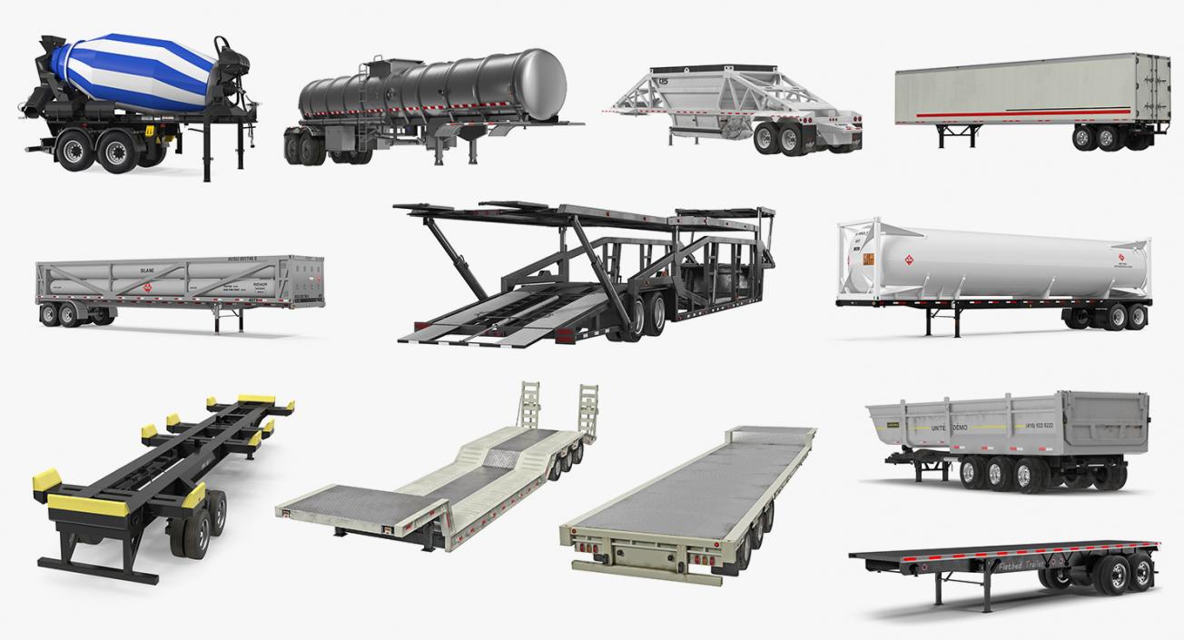 3D Trailers 3D Models Collection 6