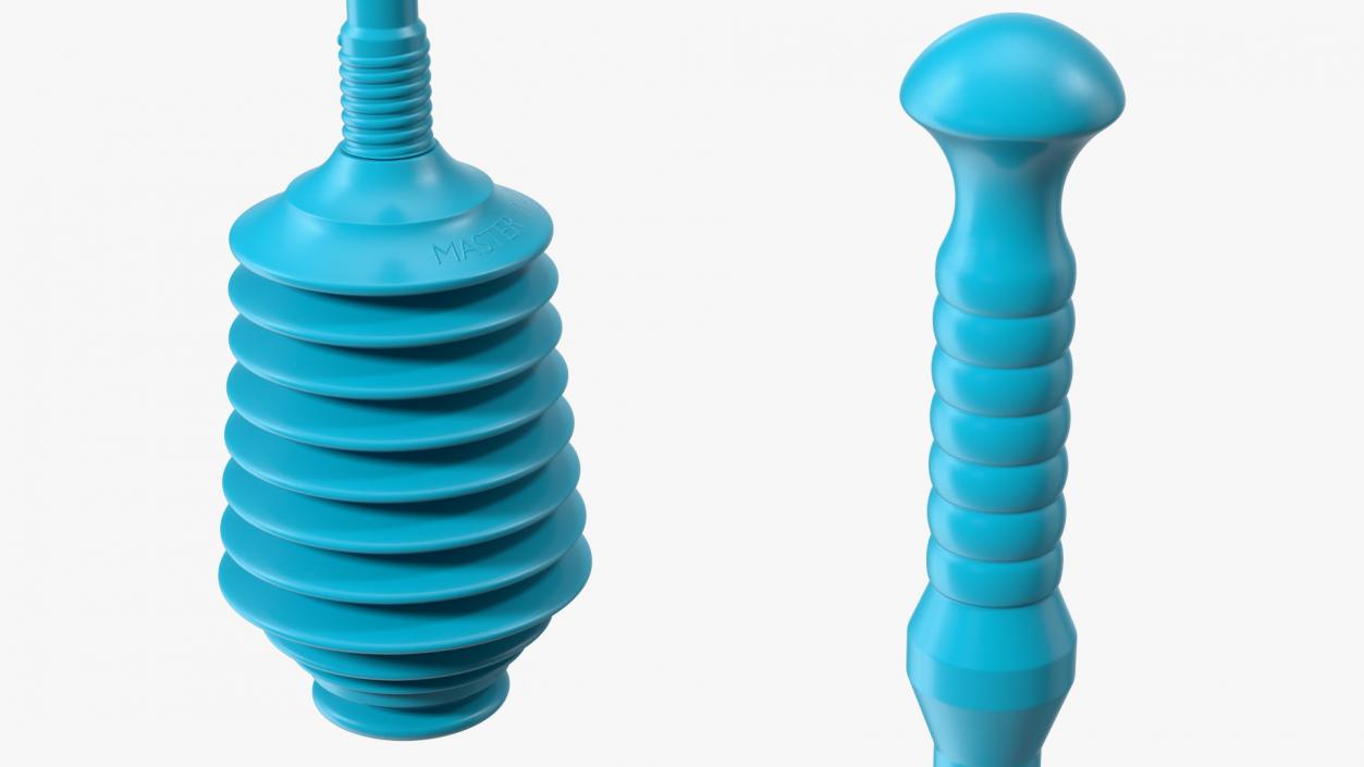 3D Accordion Toilet Plunger Expanded model