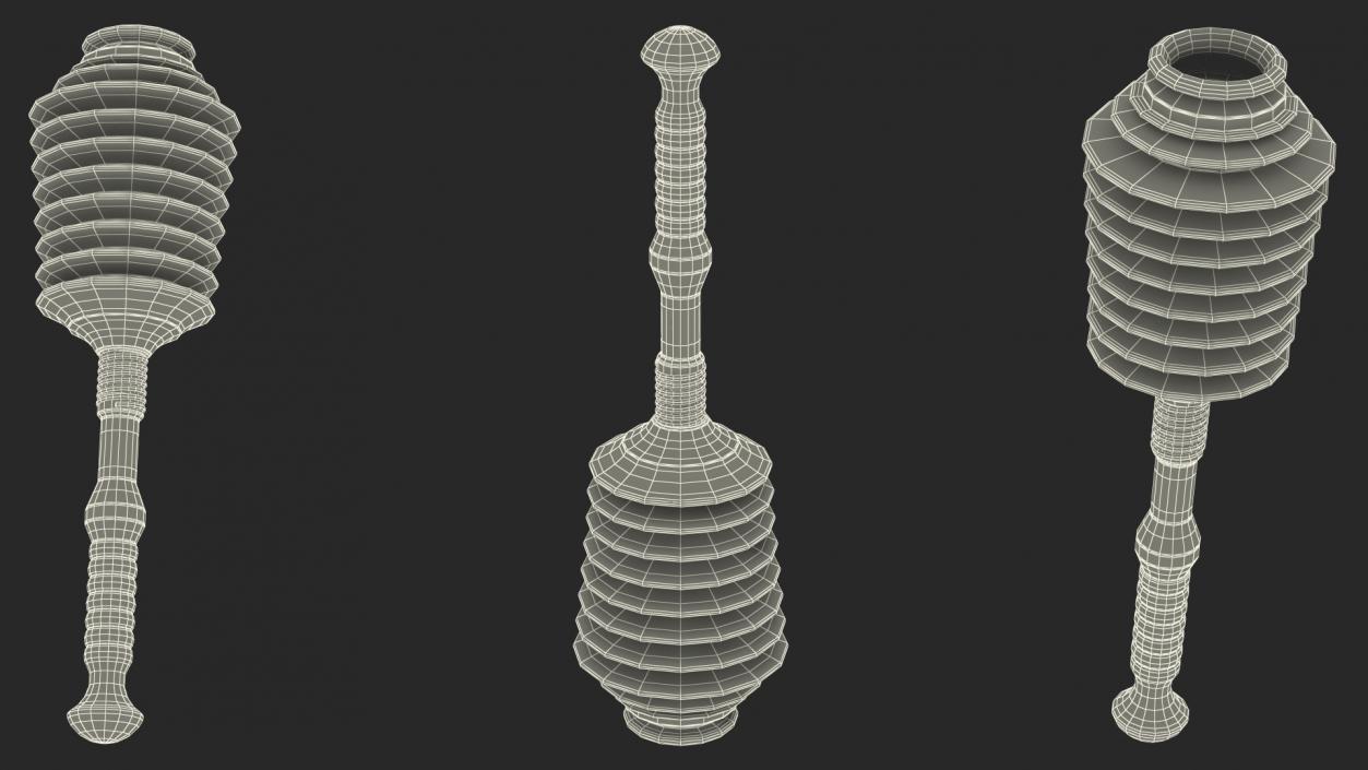 3D Accordion Toilet Plunger Expanded model