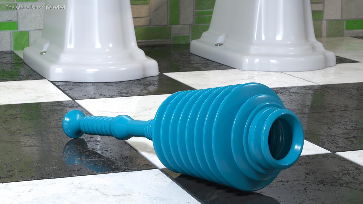 3D Accordion Toilet Plunger Expanded model