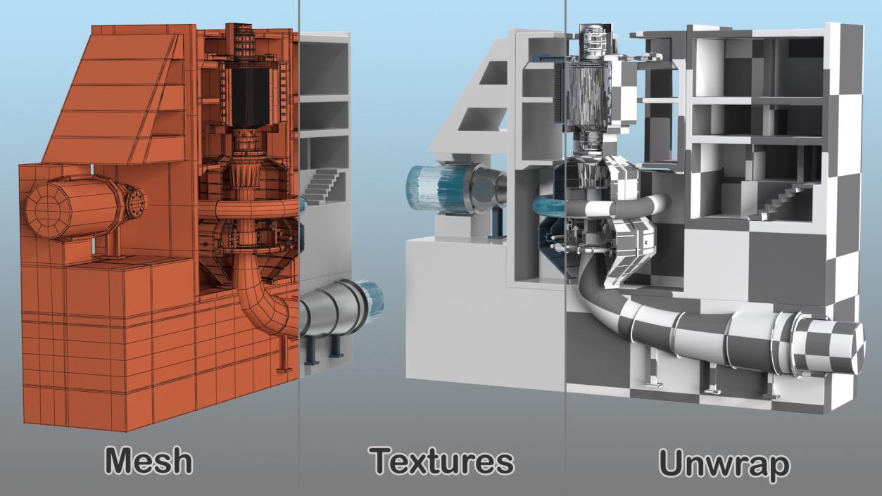 3D Variable Speed Pumped Storage Power Plant