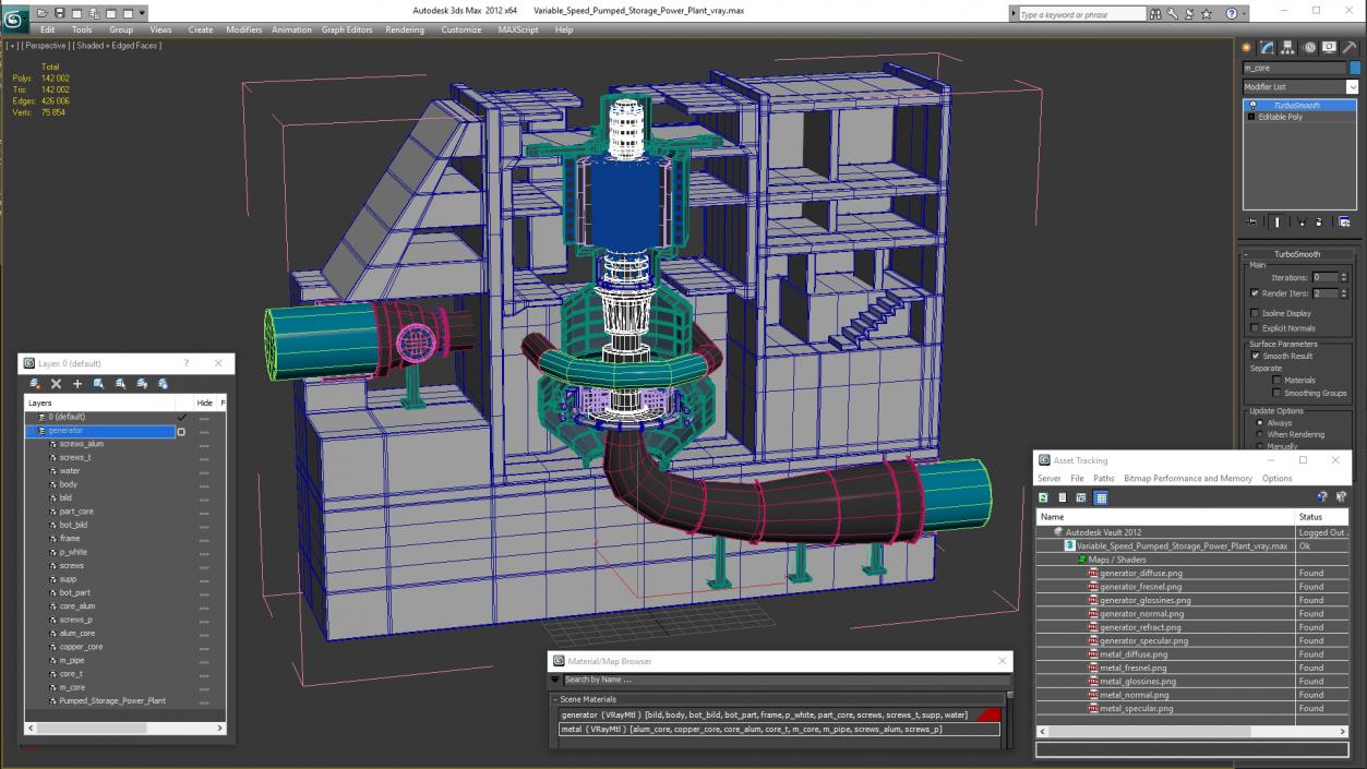 3D Variable Speed Pumped Storage Power Plant