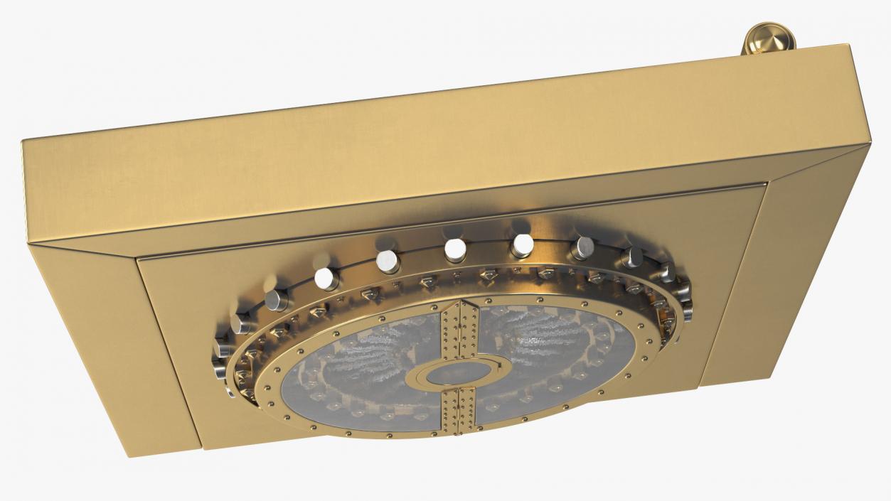 3D Round Vault Door Bronze model