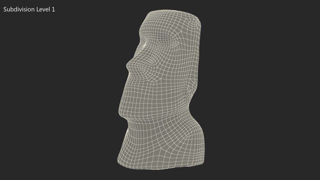 3D model Easter Island Rock Moai Statue