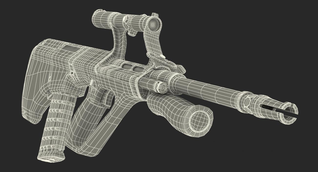 AUG Steyr A1 Bullpup NATO Assault Rifle 3D model