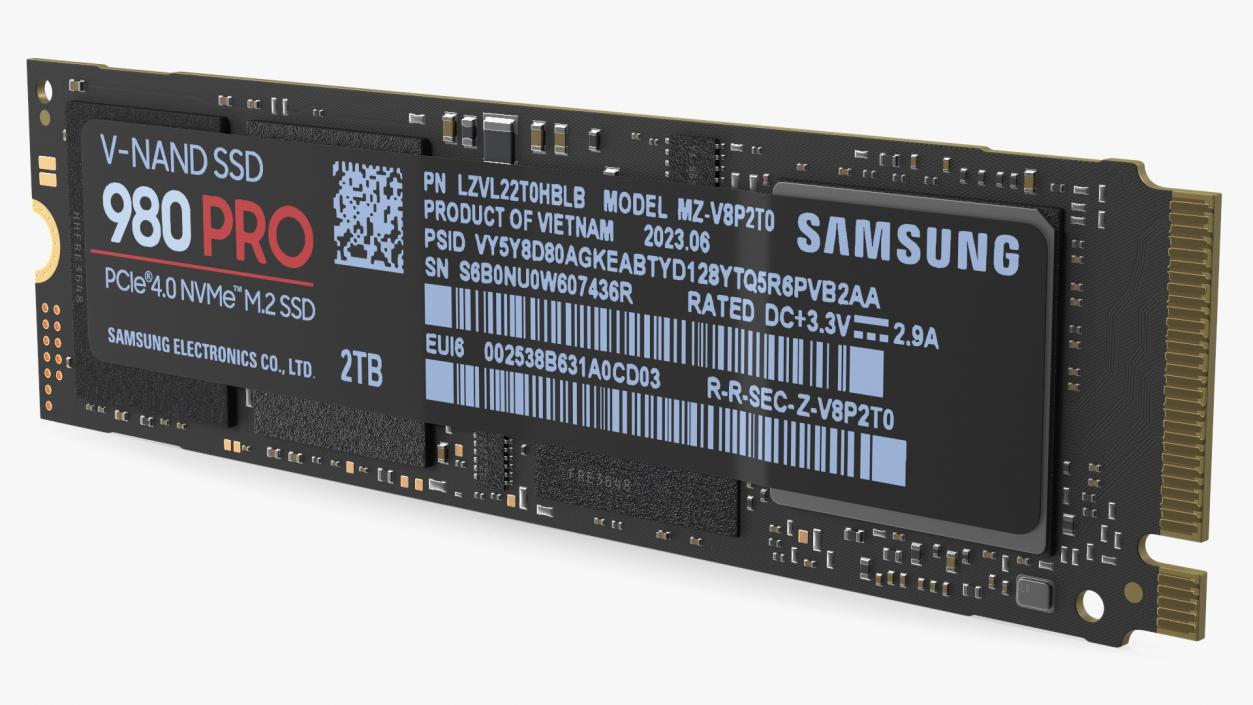 M2 NVMe SSD Samsung 980 Pro 2 TB 3D