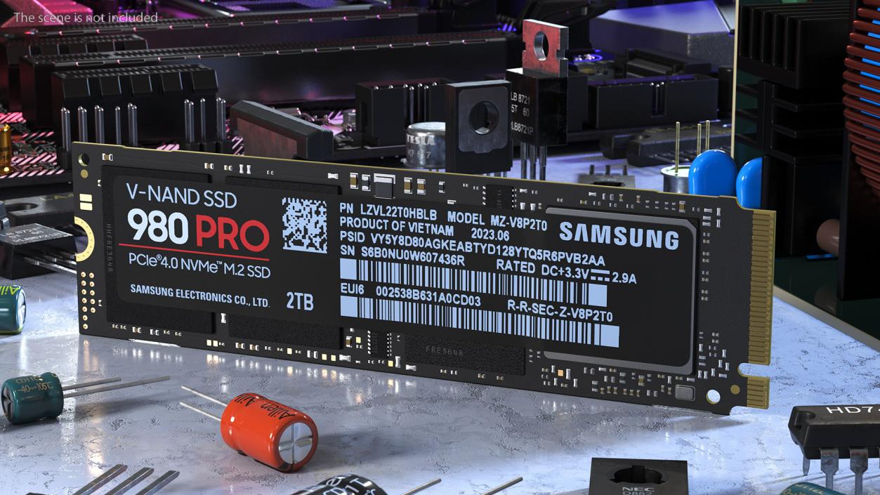 M2 NVMe SSD Samsung 980 Pro 2 TB 3D