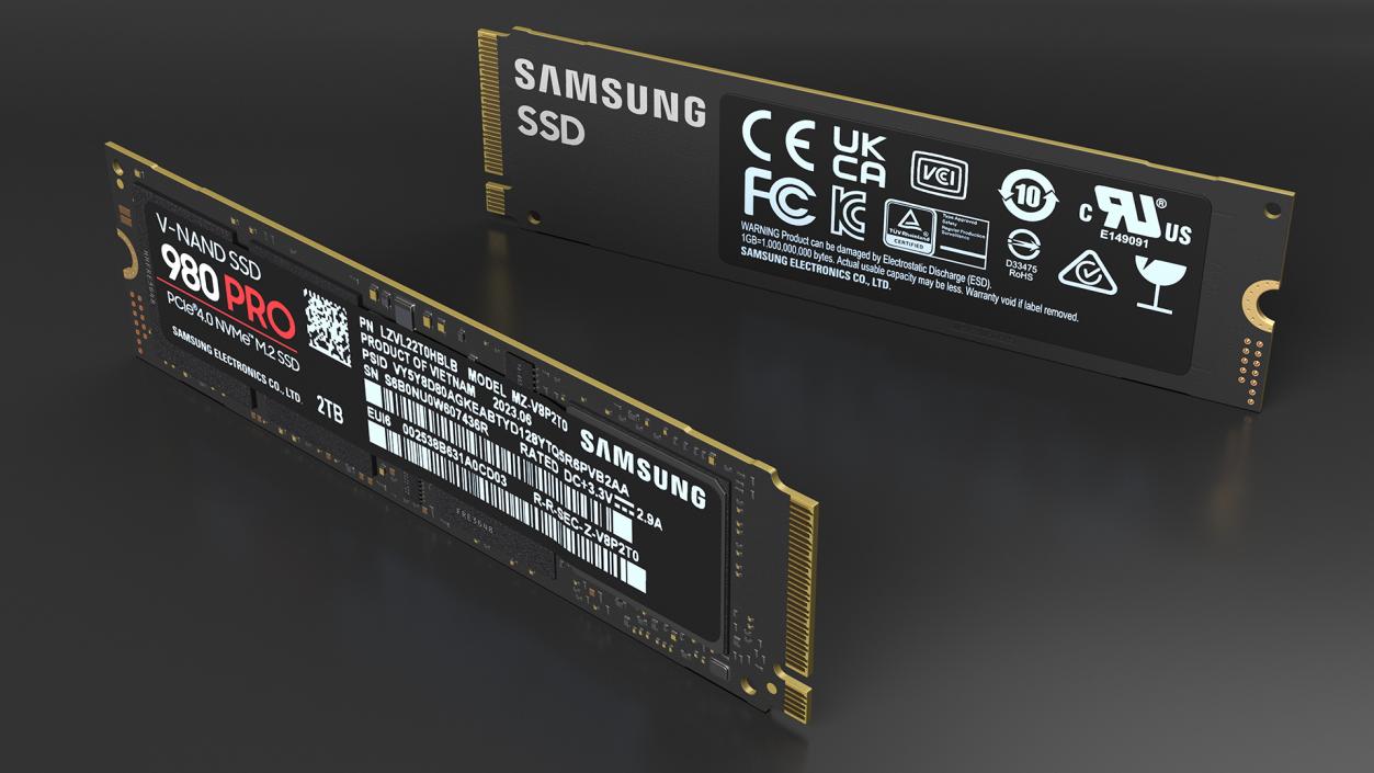 M2 NVMe SSD Samsung 980 Pro 2 TB 3D