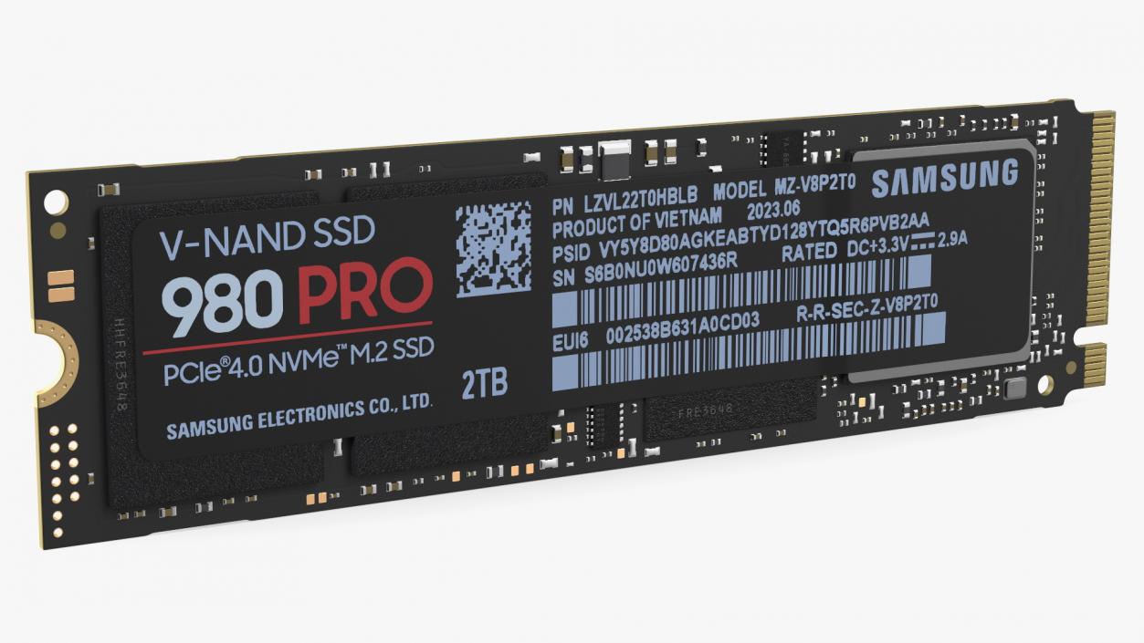 M2 NVMe SSD Samsung 980 Pro 2 TB 3D