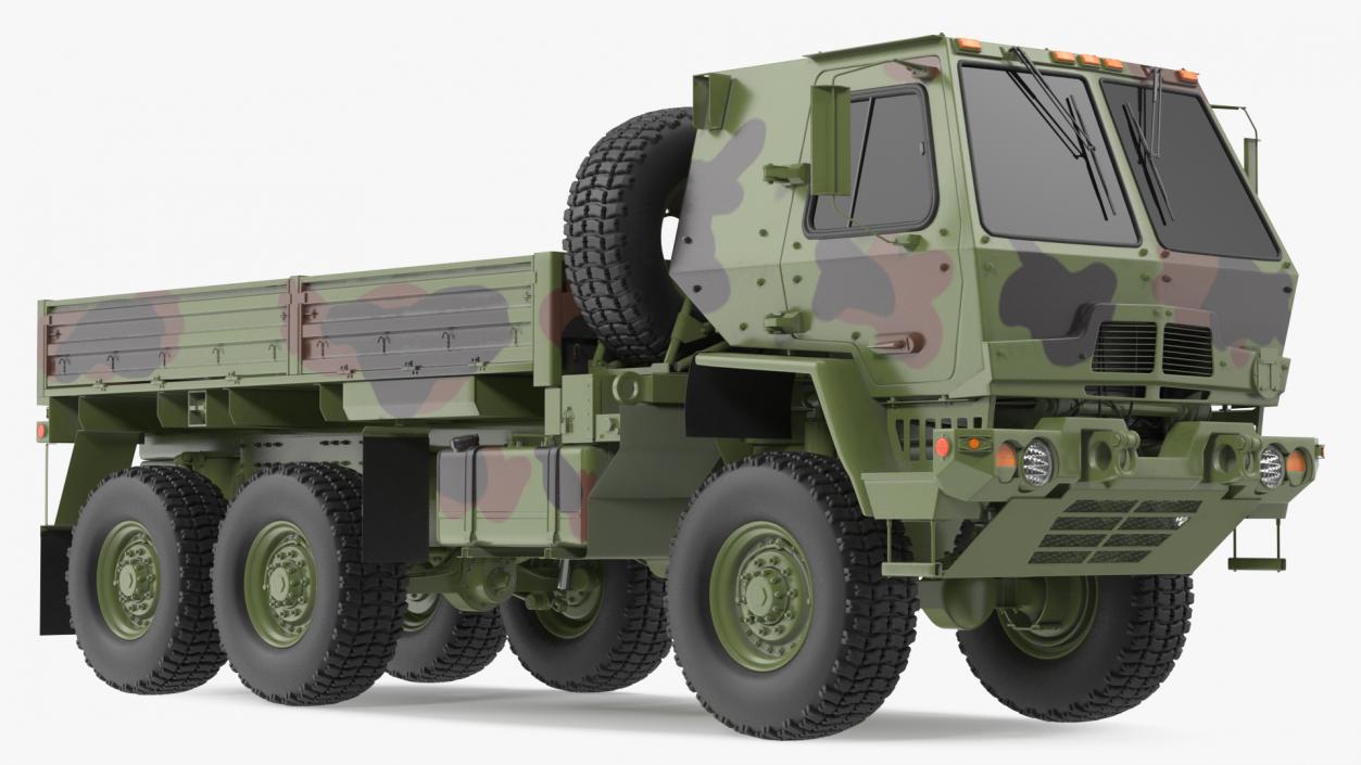 Oshkosh Camouflage Cargo Truck Exterior Only 3D model