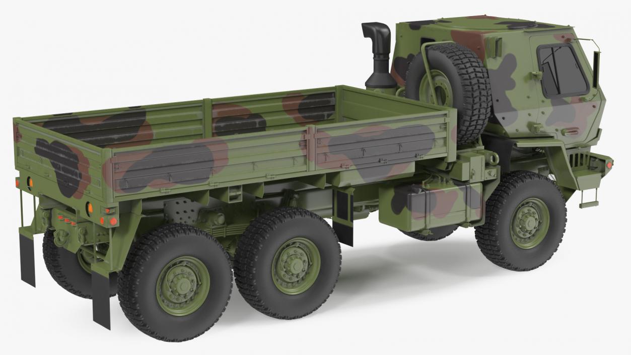 Oshkosh Camouflage Cargo Truck Exterior Only 3D model