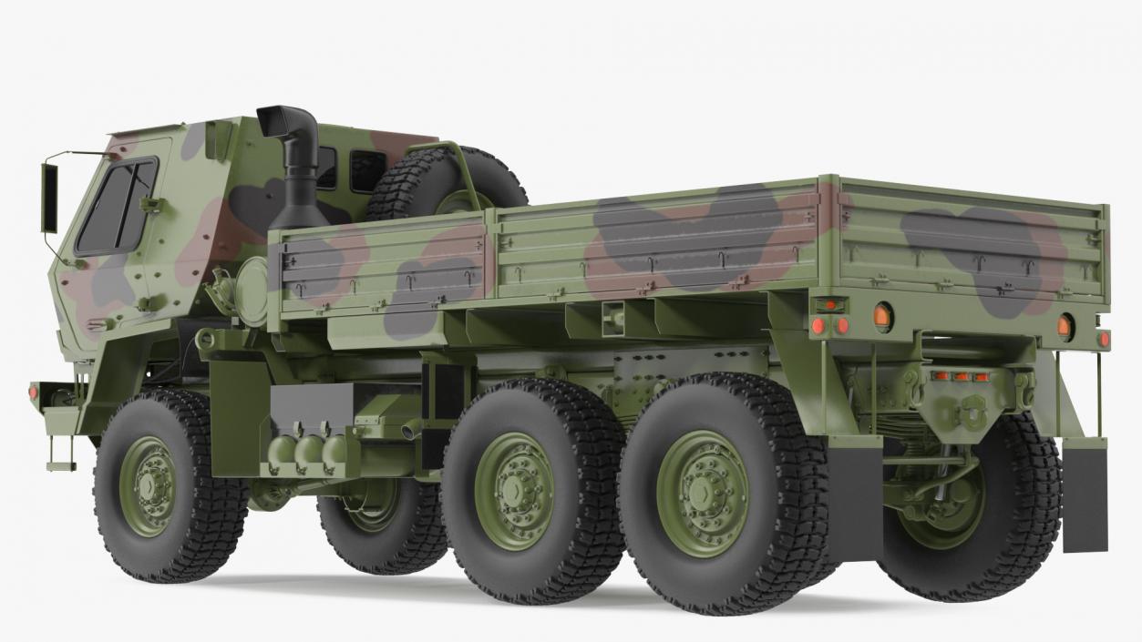 Oshkosh Camouflage Cargo Truck Exterior Only 3D model