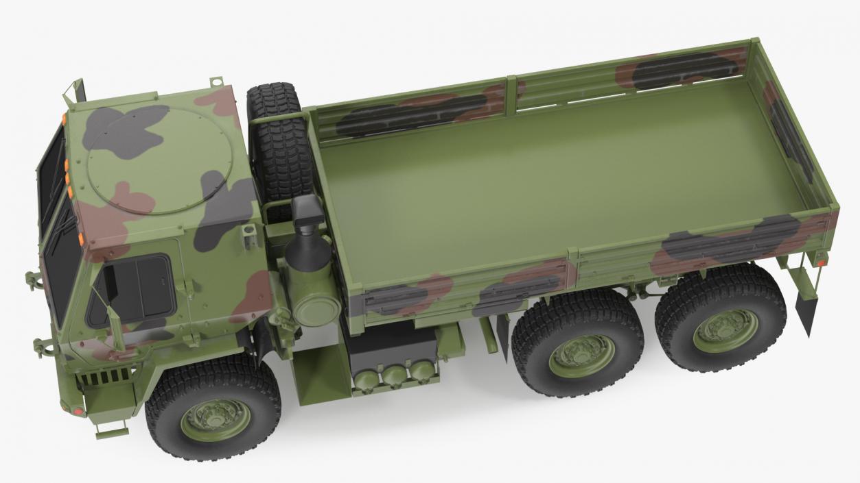 Oshkosh Camouflage Cargo Truck Exterior Only 3D model