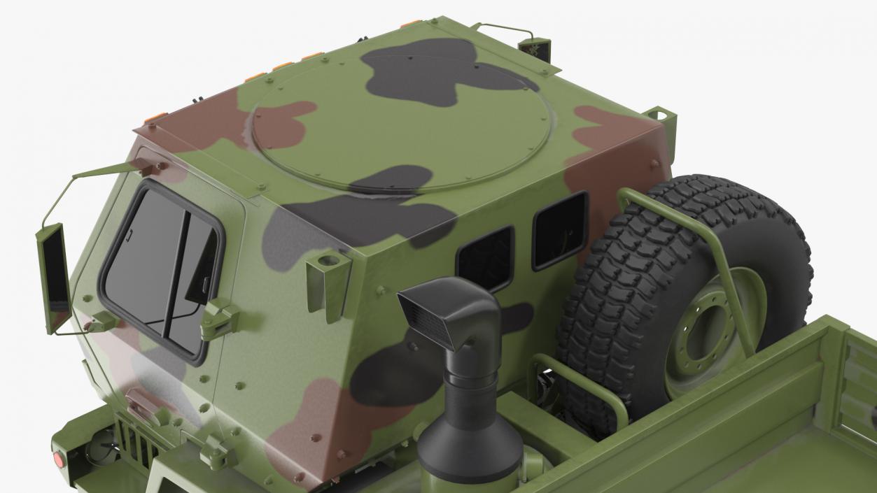 Oshkosh Camouflage Cargo Truck Exterior Only 3D model