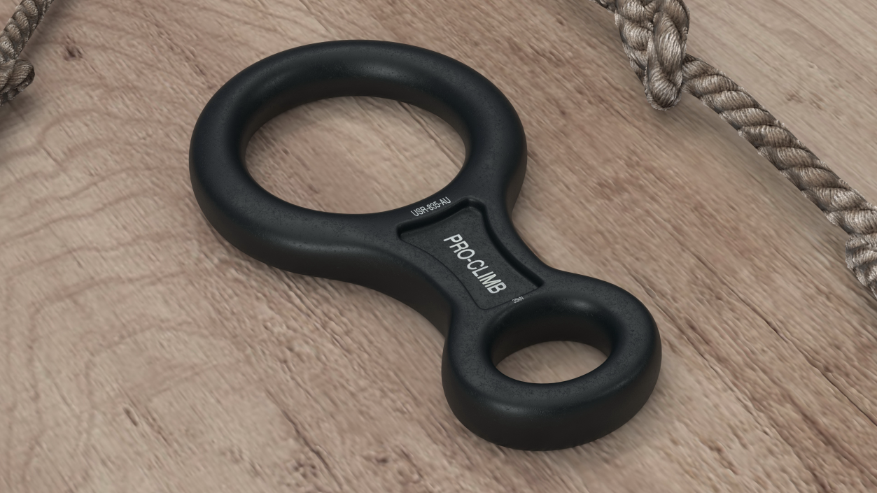 Figure of Eight Descender Pro-Climb Black for 3D Print 3D model