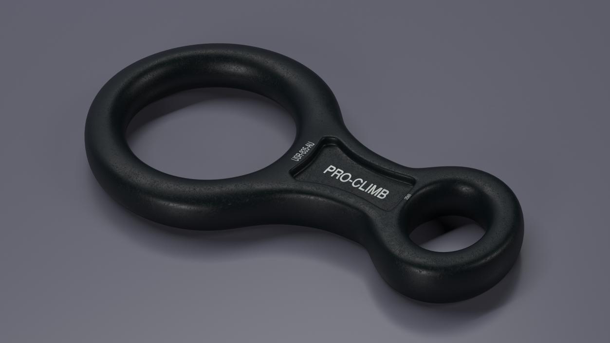 Figure of Eight Descender Pro-Climb Black for 3D Print 3D model