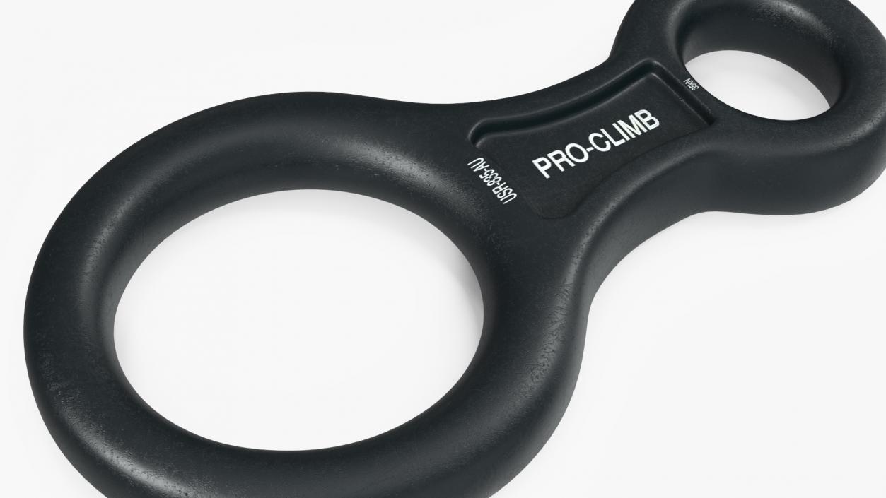 Figure of Eight Descender Pro-Climb Black for 3D Print 3D model