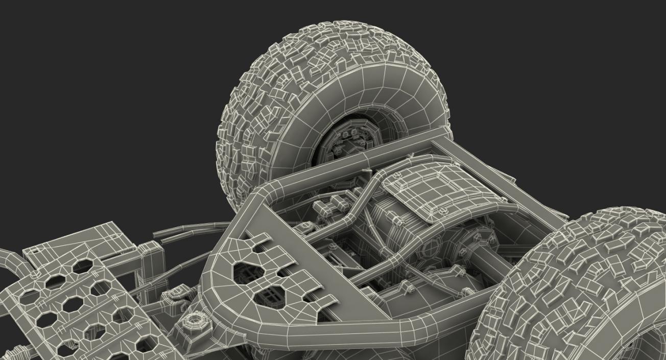 3D ATV 4x4 Frame and Suspension model