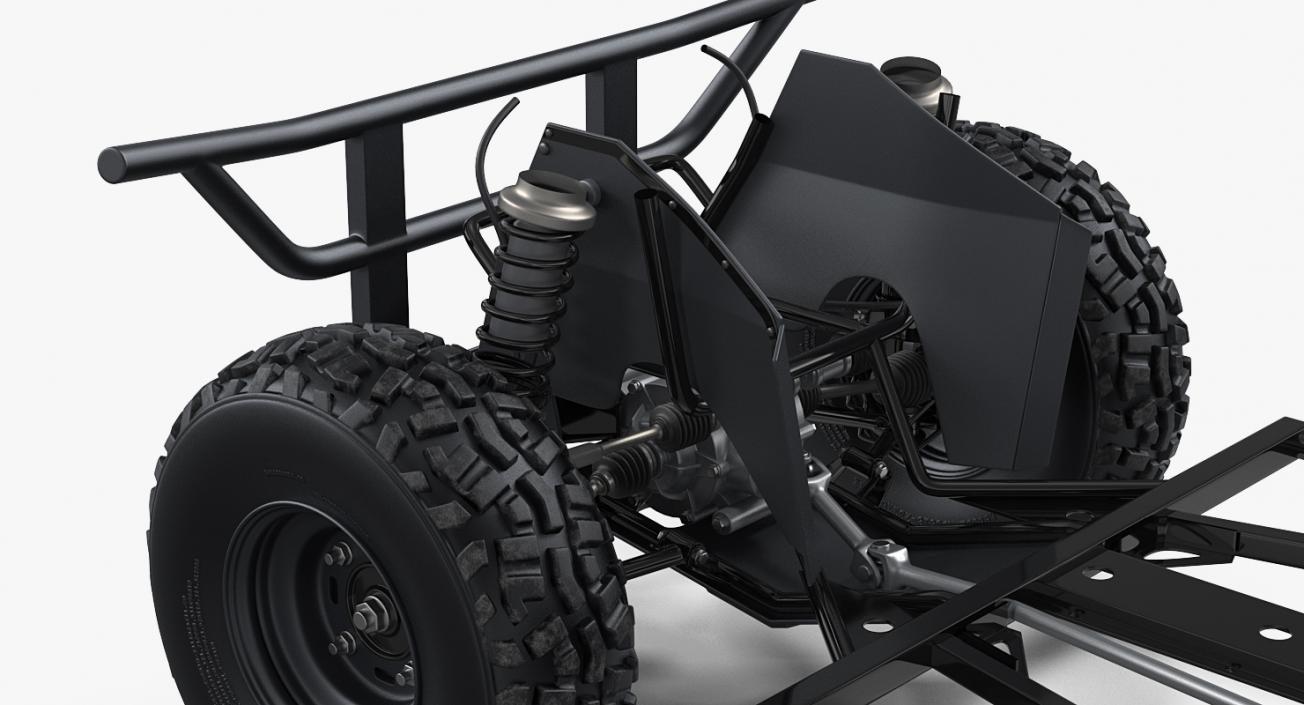 3D ATV 4x4 Frame and Suspension model