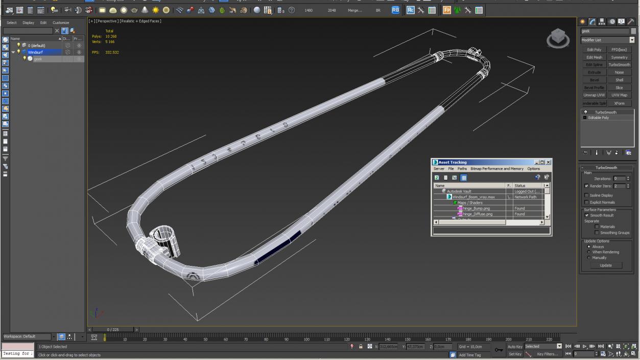 3D Windsurf Boom model