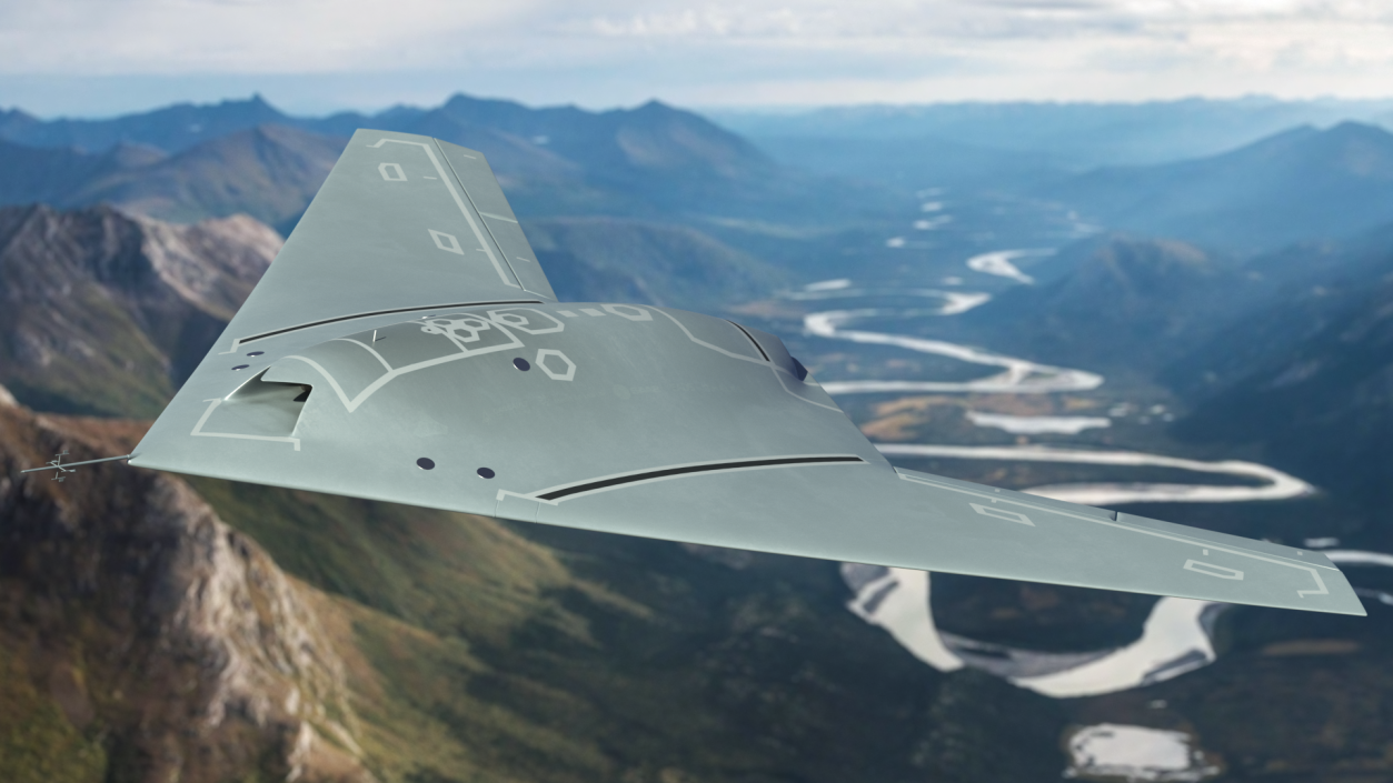 Stealth UCAV Flight 3D model