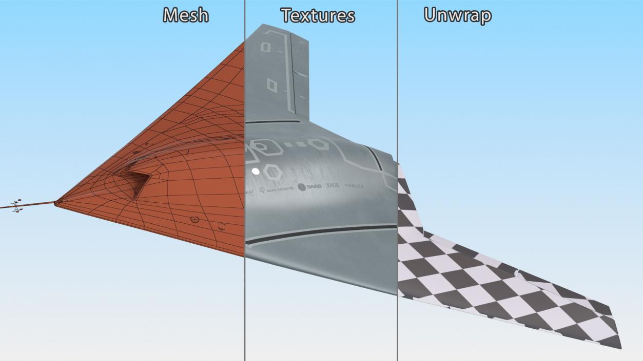 Stealth UCAV Flight 3D model