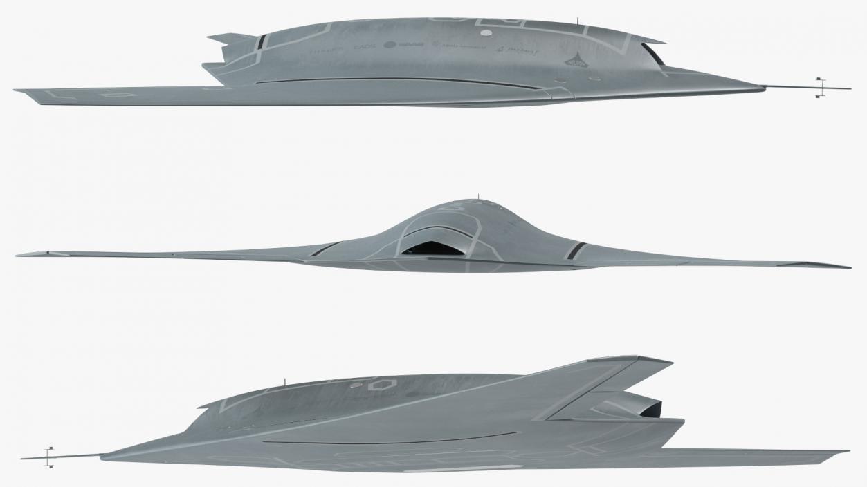 Stealth UCAV Flight 3D model