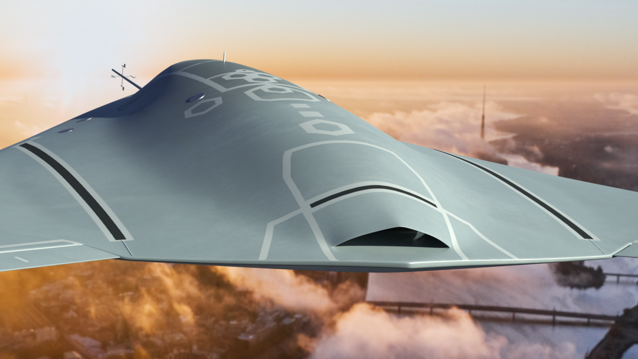 Stealth UCAV Flight 3D model