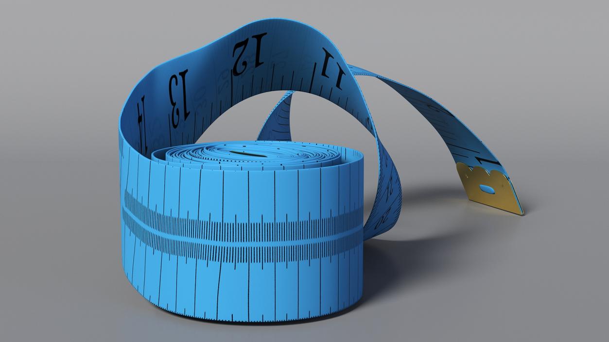 Blue Sewing Tape Measure 3D model