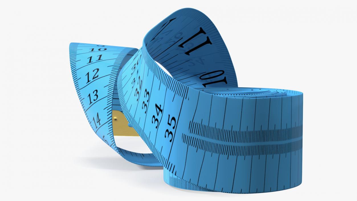 Blue Sewing Tape Measure 3D model