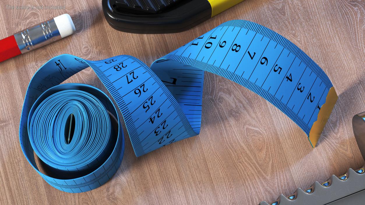 Blue Sewing Tape Measure 3D model