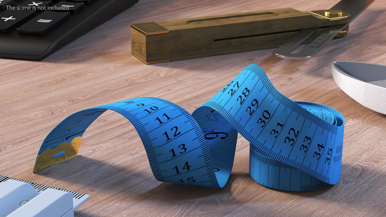 Blue Sewing Tape Measure 3D model