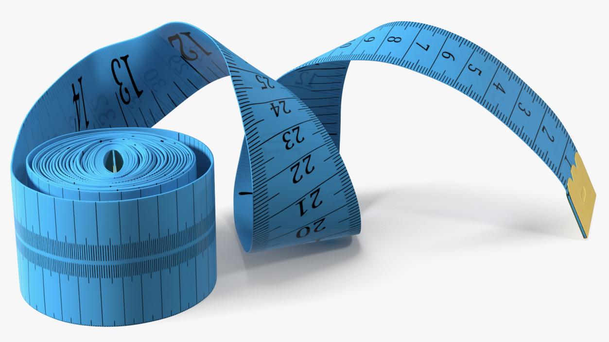 Blue Sewing Tape Measure 3D model