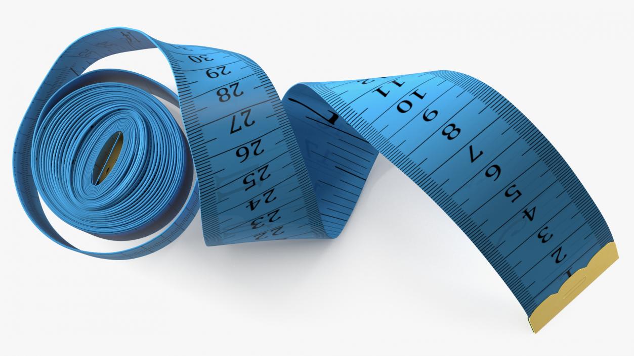 Blue Sewing Tape Measure 3D model