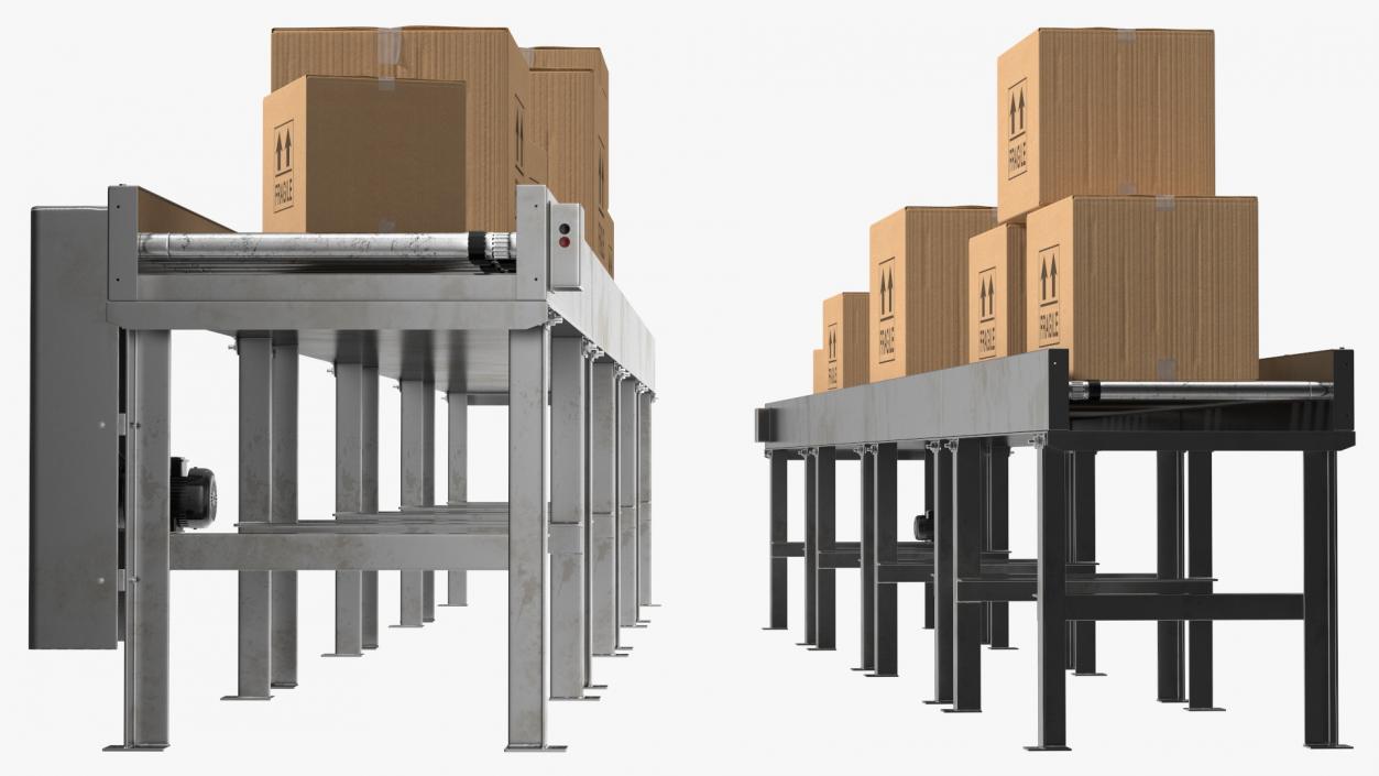 The Box on Conveyor 3D model