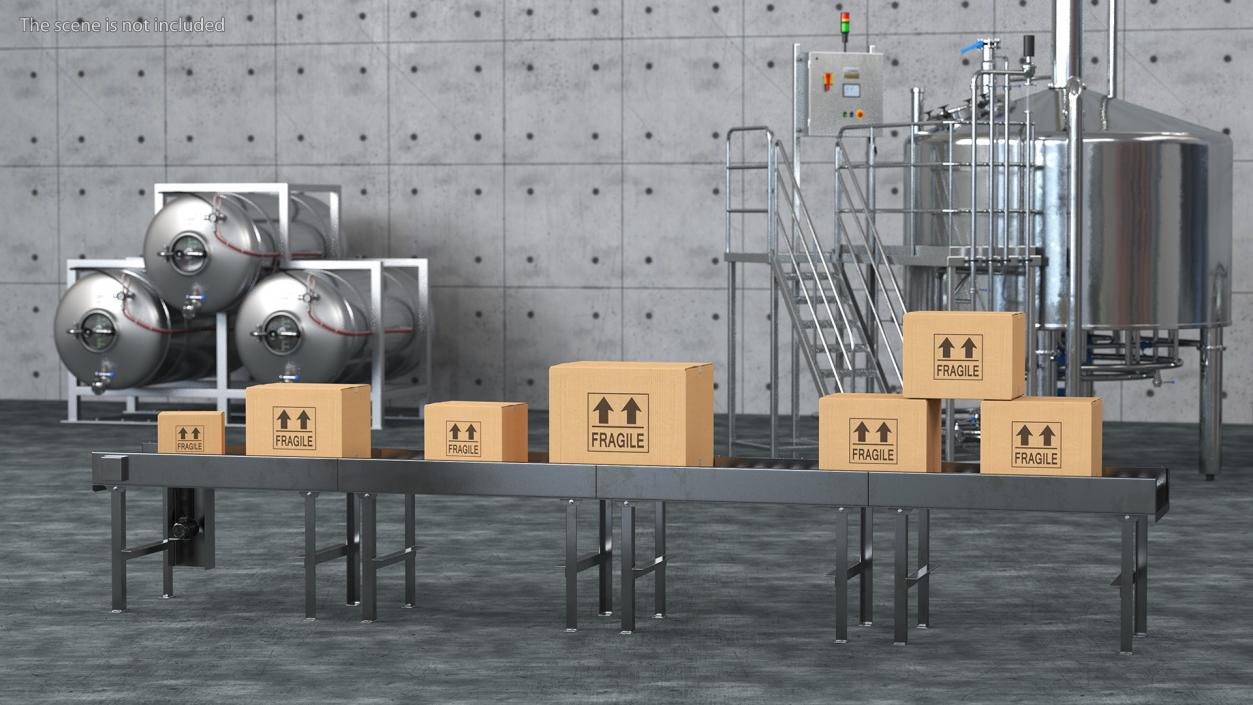 The Box on Conveyor 3D model