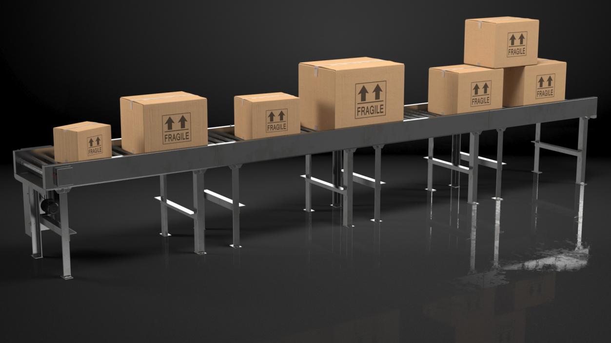 The Box on Conveyor 3D model