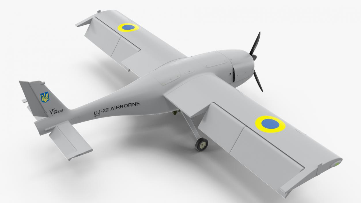 3D UKRJET UJ22 Airborne Drone Rigged model