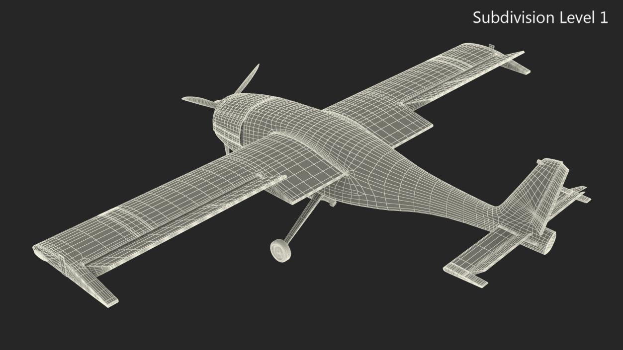 3D UKRJET UJ22 Airborne Drone Rigged model