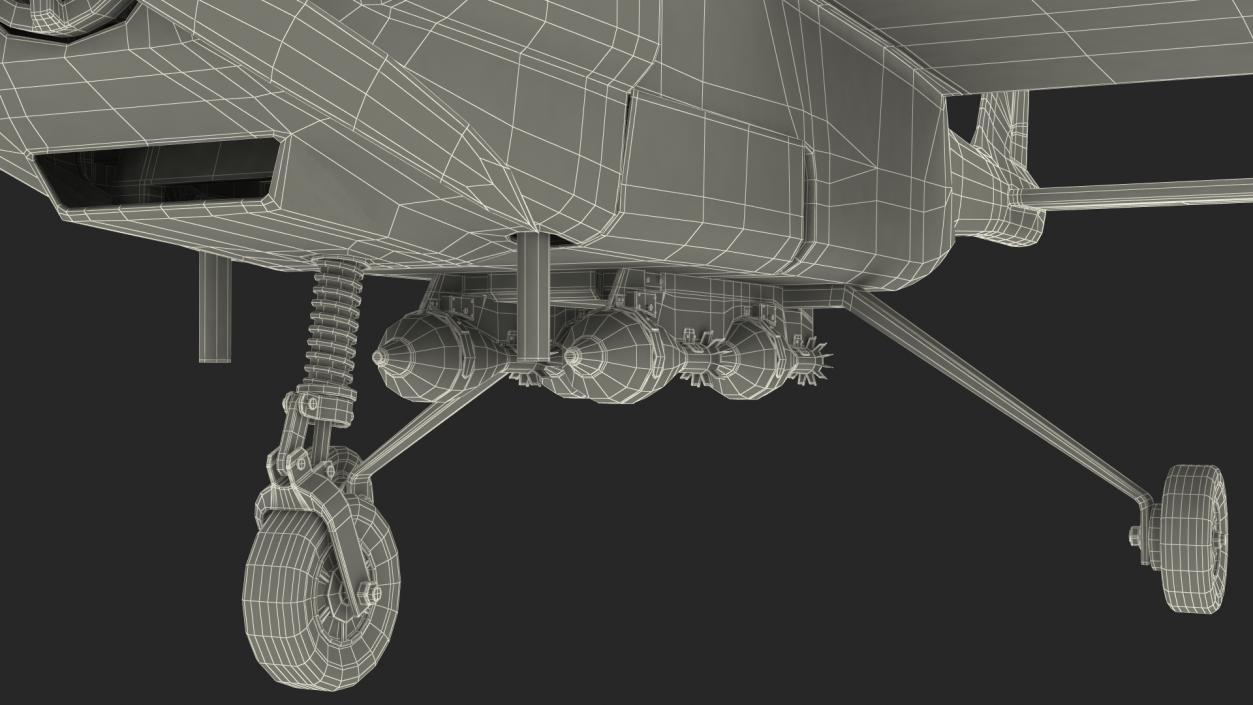 3D UKRJET UJ22 Airborne Drone Rigged model