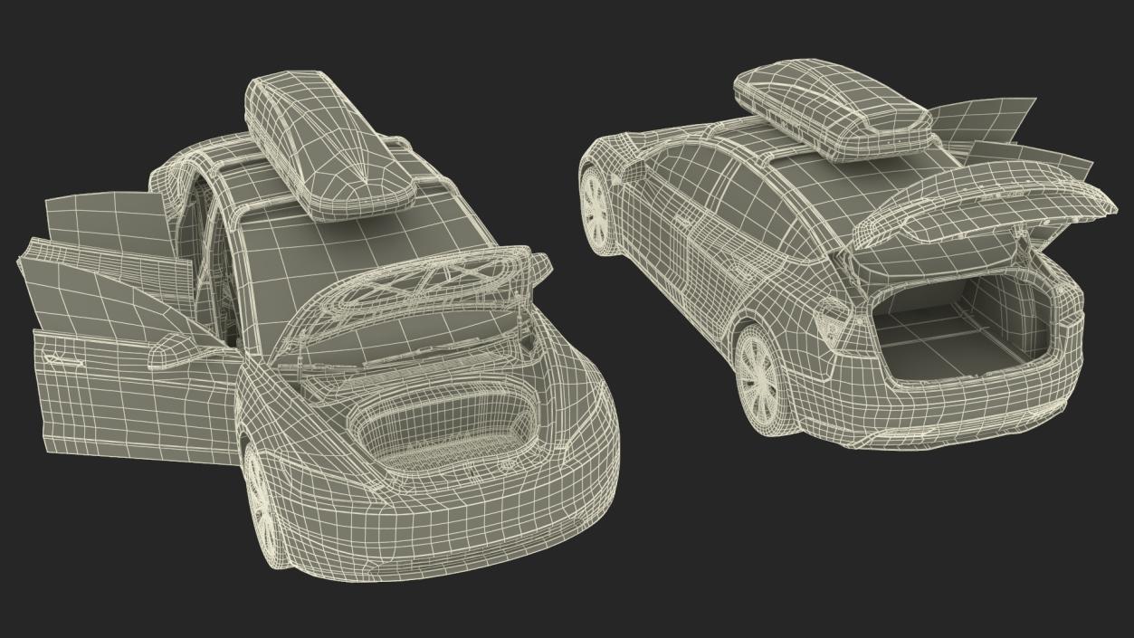 3D Tesla Model 3 2024 with Roofbox