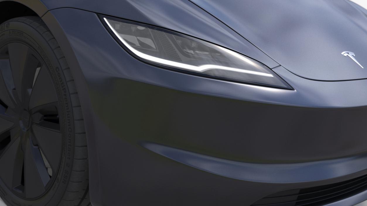 3D Tesla Model 3 2024 with Roofbox